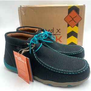 Twisted X Work Chukka NEW Women's Moccasin Dark Teal/Turquoise US Size 11M